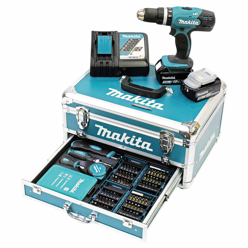 Taladro Atornillador Makita DHP453RFX2 18V 3Ah