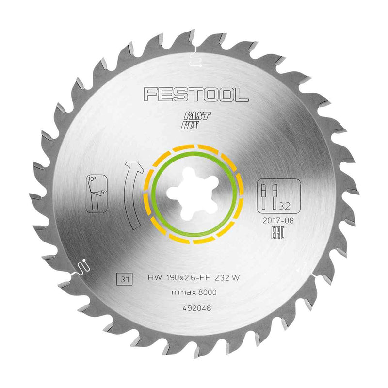 Saw blade Festool WOOD UNIVERSAL HW 190x2,6 FF W32