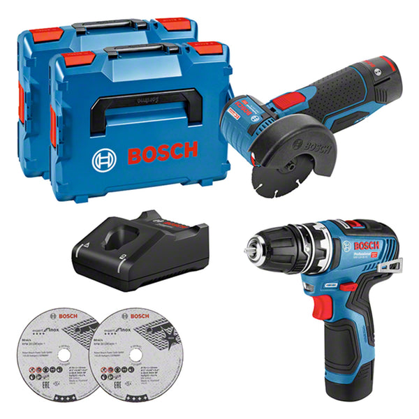 Combo Kit Bosch GSR + GWS 12V 2Ah