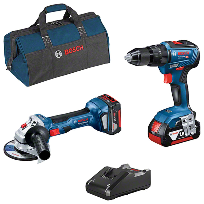 Combo Kit Bosch GSB 18V-55 + GWS 18V-7 4Ah