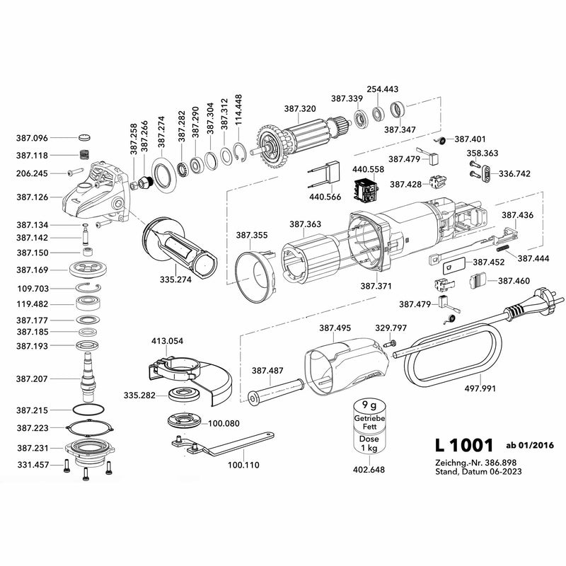 Smerigliatrice Angolare Flex L 1001 1010 W