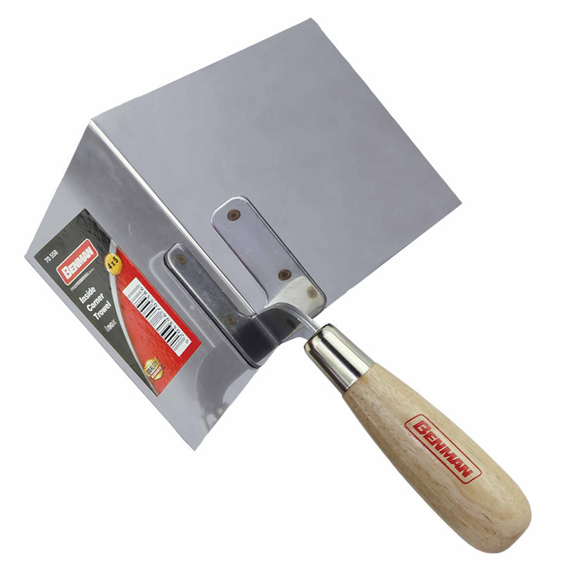 Inside Corner Trowel Wooden Handle Benman